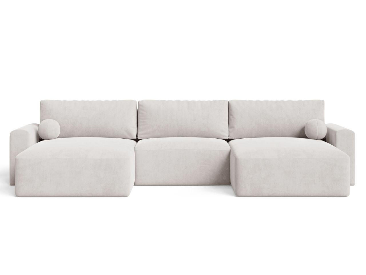 ECKSOFA U Aurora Grau - Grau, Holz/Textil (369/145cm) - Graingold