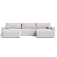 ECKSOFA U Aurora Grau - Grau, Holz/Textil (369/145cm) - Graingold