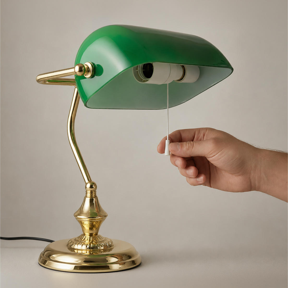 TISCHLAMPE Grün E27 31 cm - Multicolor, Glas/Metall (18.5/22.5/31cm) - Relaxdays