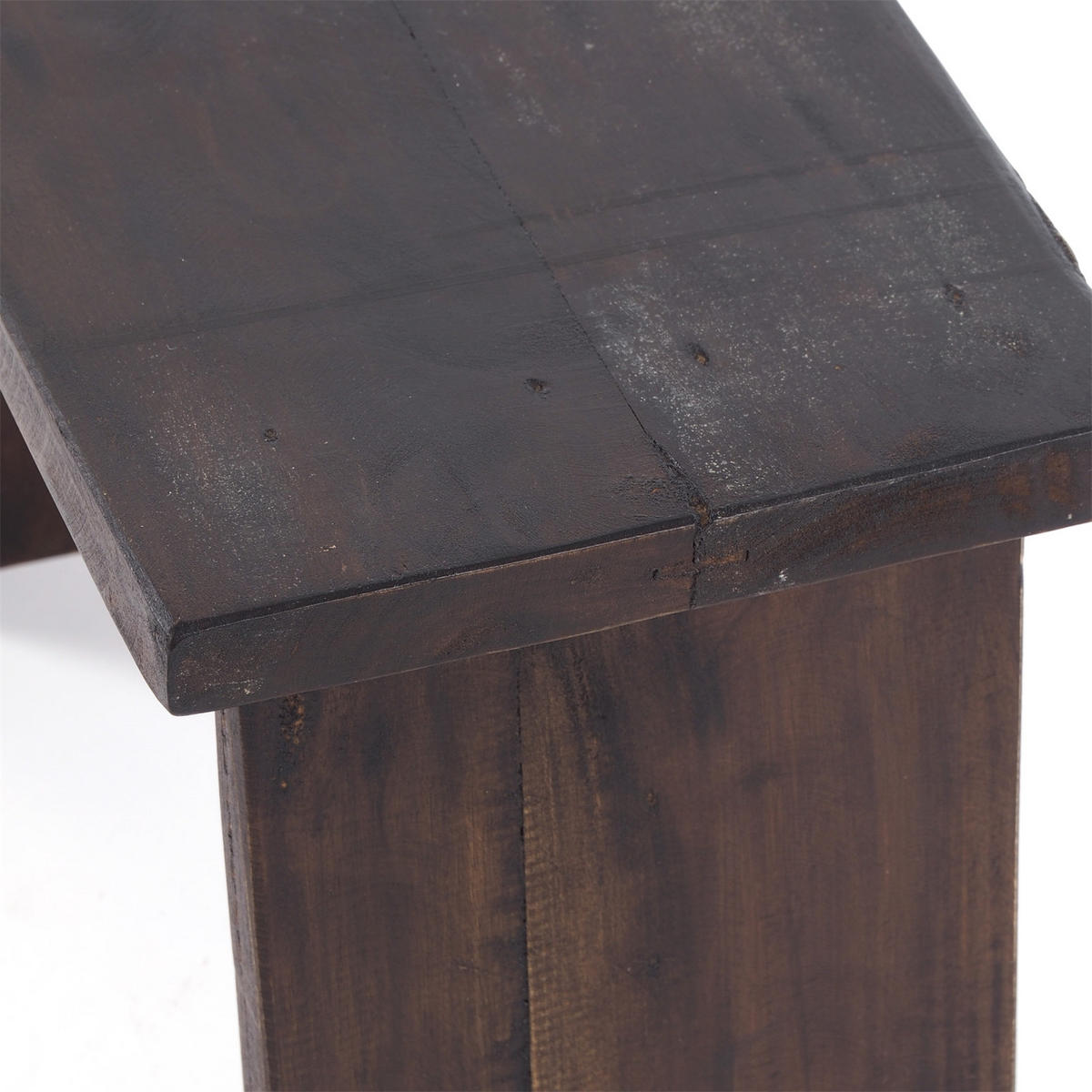 HOCKER SCHEMEL 40 Mahagoni Massivholz 03 dunkelbraun - Dunkelbraun, Holz (40/31/25cm) - DESIGN DELIGHTS