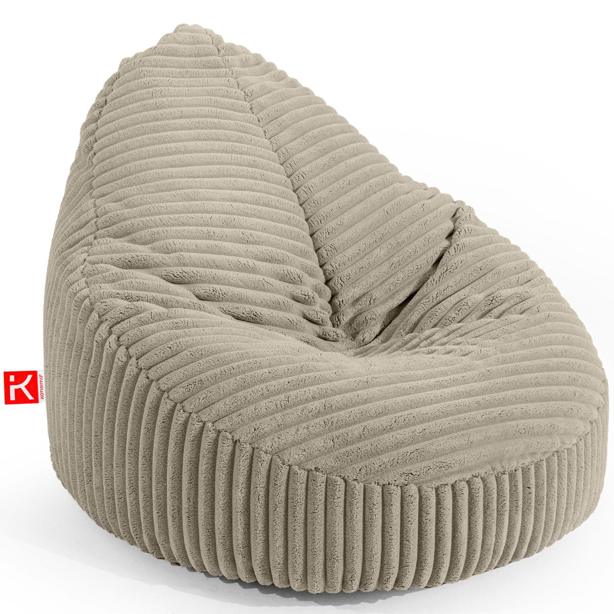 SITZSACK COSMO II aus Kordstoff, Beige - Beige, Textil (85/80/85cm) - KONSIMO®