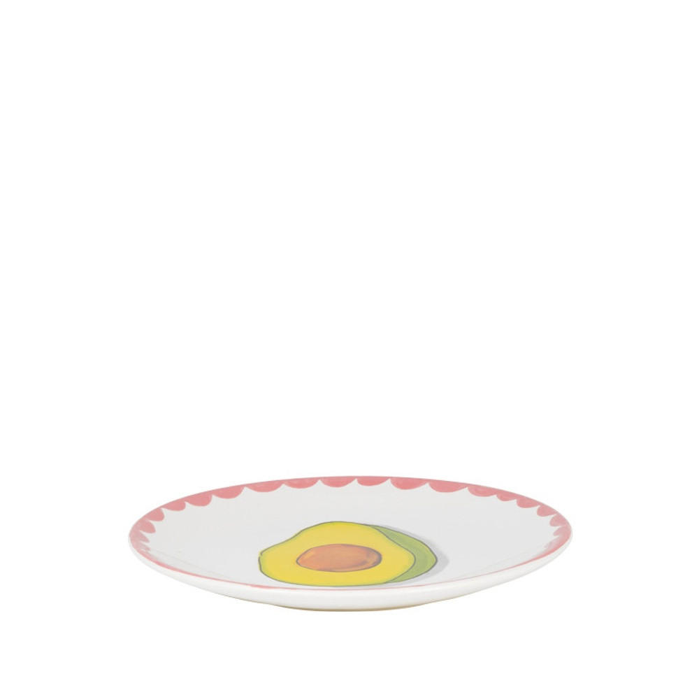 TELLER Avocado in Bunt - 18cm - Multicolor, Keramik (18/18/2cm) - Blond Amsterdam