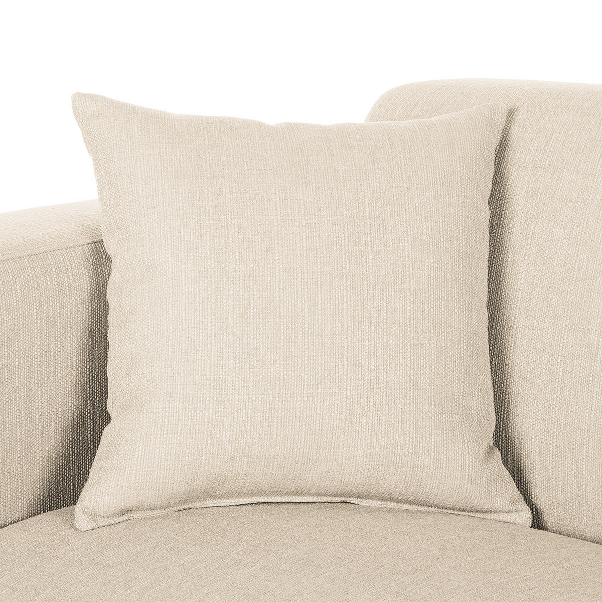 3-SITZER SOFA - Webstoff - Creme, Textil (217/76/80cm) - home24