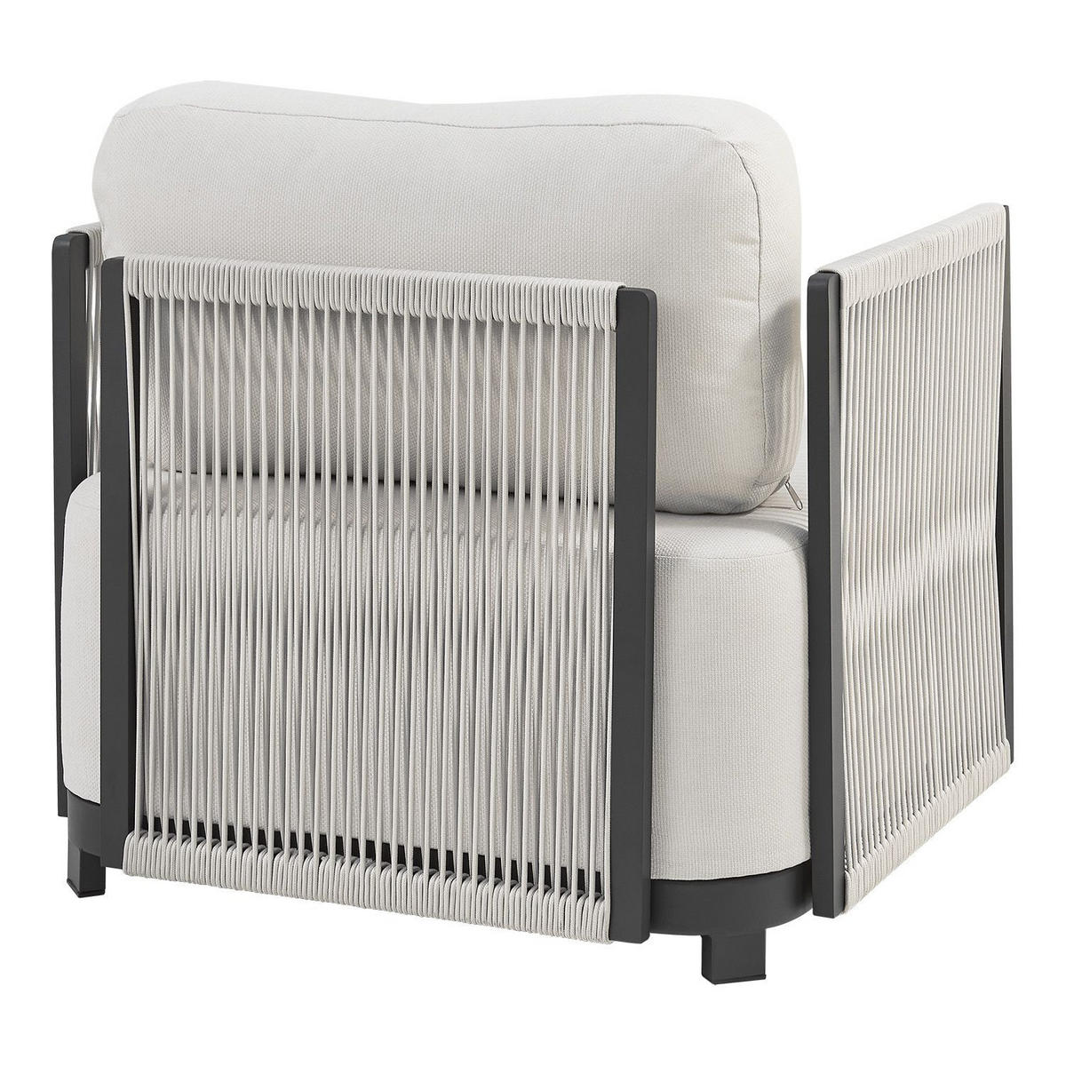 GARTEN-LOUNGE-SET Curacao beige 4-tlg. - Beige, Metall - Juskys