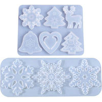 SILIKONFORM 2-teiliges Set Weihnachten - Hellblau, Kunststoff