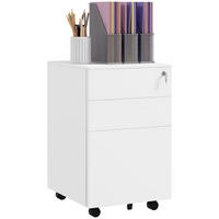 AKTENSCHRANK mit Schloss, für A5 Legal, Briefformat, Stahl - Weiß, Metall (43.5/60/37cm) - Vinsetto