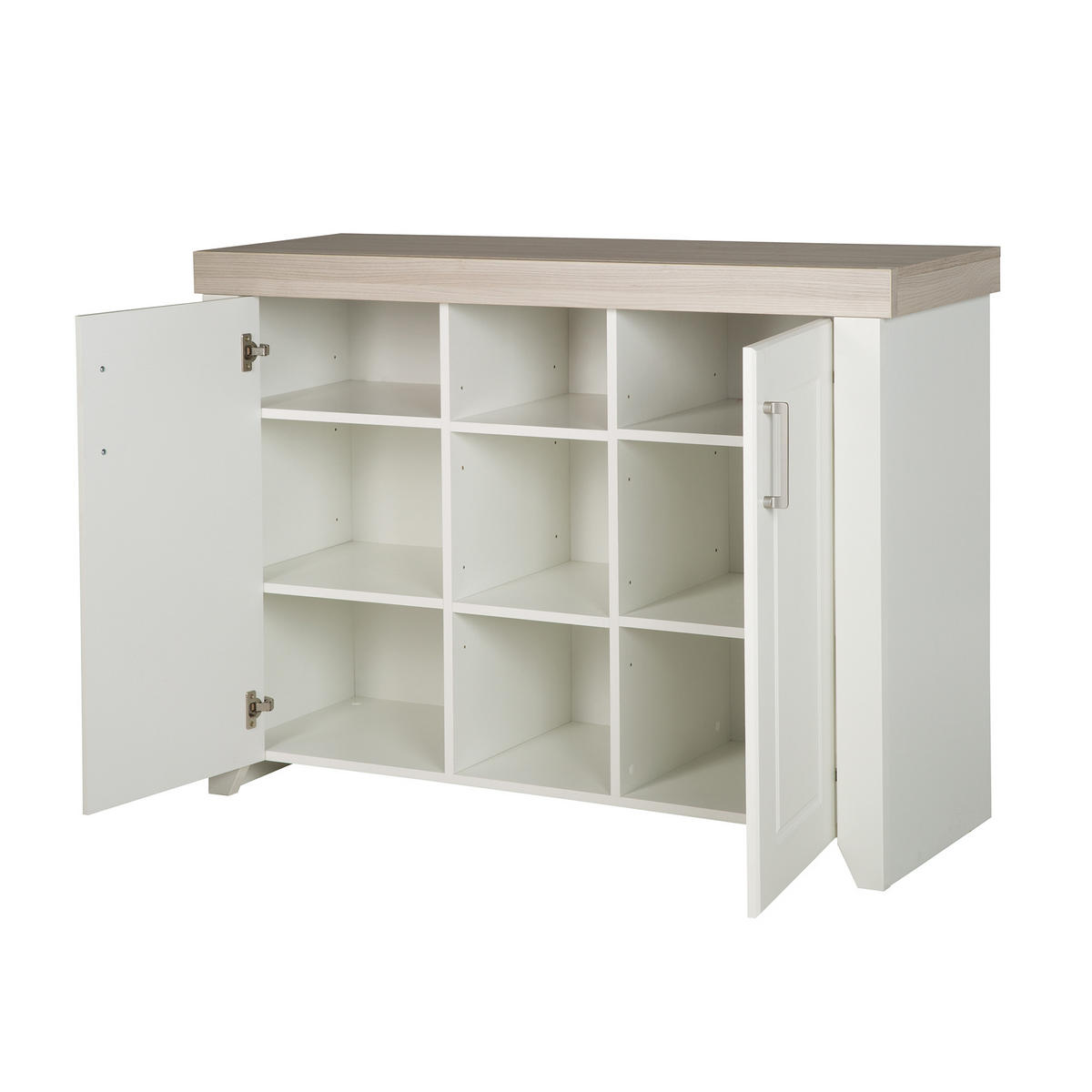 WICKELKOMMODE Felicia - Weiß, Holzwerkstoff/Metall (120/98/75cm) - Roba