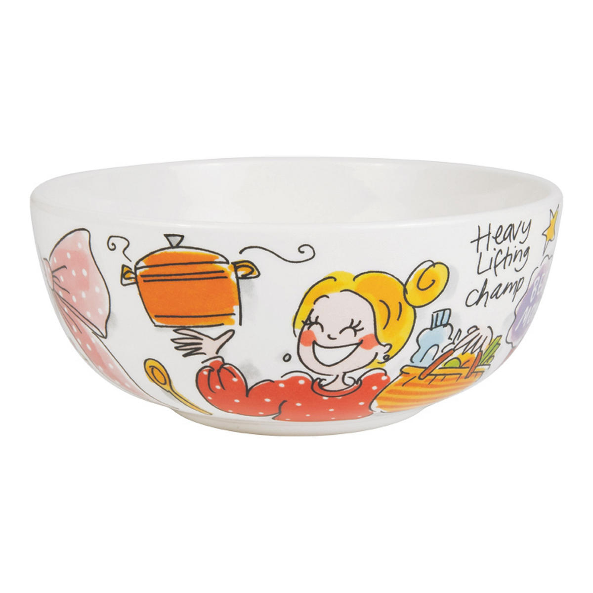 SCHALE Muttertag mit Schleife in Bunt - 15cm - Multicolor, Keramik (15.5/6.7/15.5cm) - Blond Amsterdam