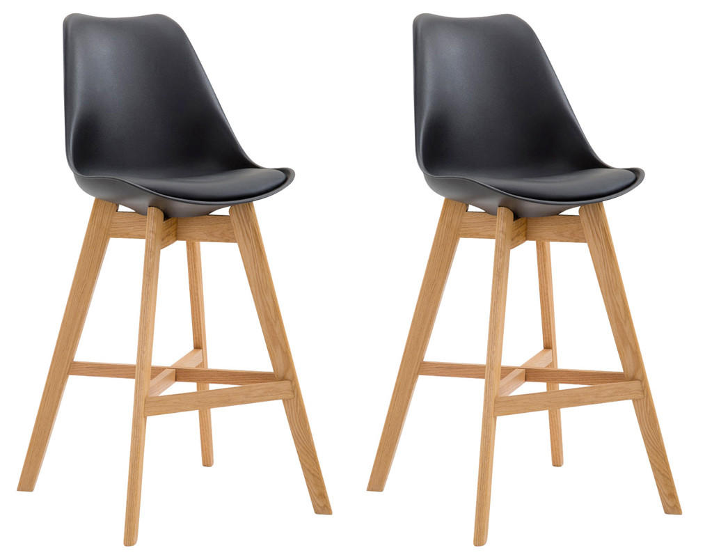 Deluke Barhocker Schwarz 48x112x56 cm