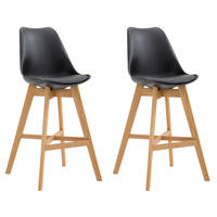 BARHOCKER 2er Set Dumir Kunststoff Schwarz - Schwarz, Kunststoff (48/112/56cm) - DELUKE