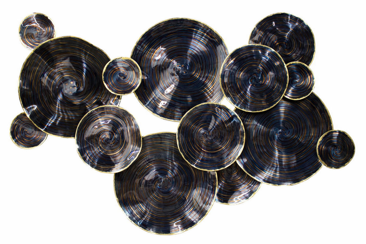 WANDDEKO Schwarz 117/72,5 cm - Schwarz, Metall (5.2/72.5/8cm) - KUNSTLOFT