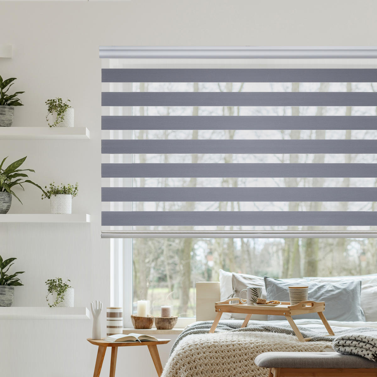DOPPELROLLO Silber 140x250 cm - Silberfarben, Kunststoff (140/250cm) - STORESDECO