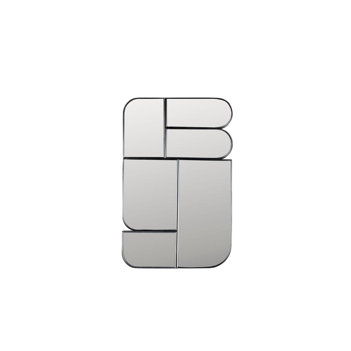 WANDSPIEGEL Glamour Dunkelbraun - Braun, Metall (45/70/5cm) - Zuiver