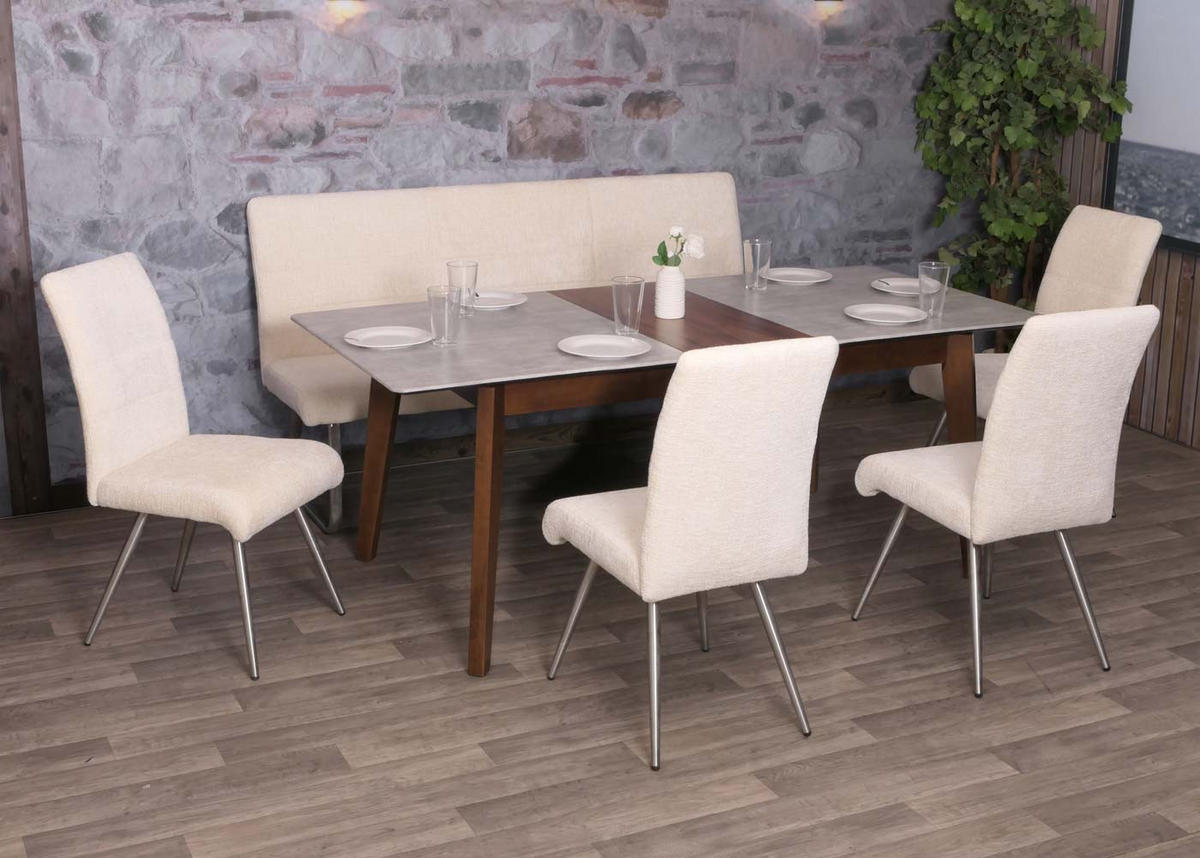 ESSZIMMER-SET Beige 5er-Set - Beige, Textil (180/99/65cm) - MCW