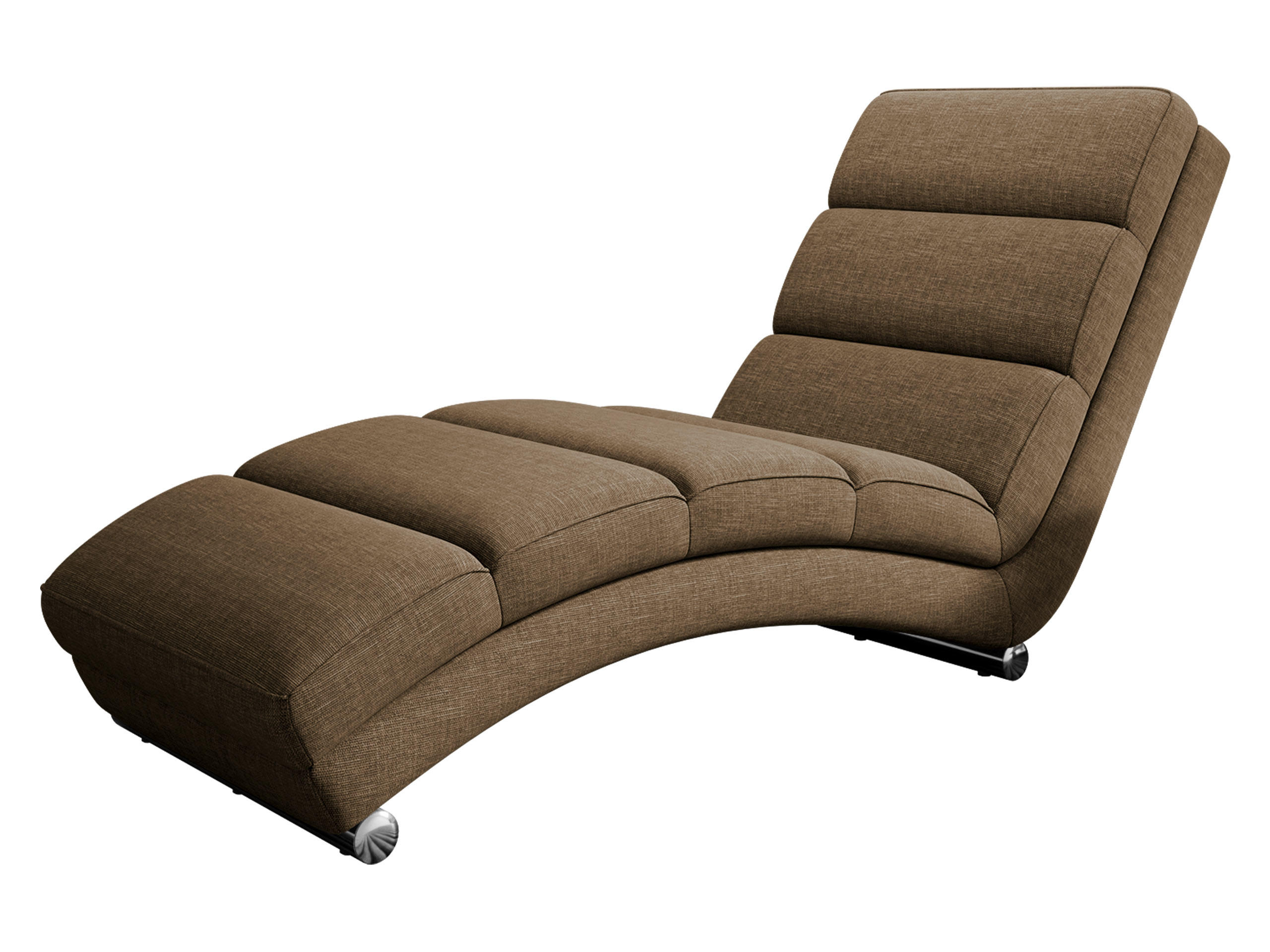 RELAXLIEGE Holiday - Chromfarben/Nussbaumfarben, Holz/Textil (62/84/180cm) - MIRJAN24