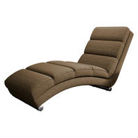 RELAXLIEGE Holiday - Chromfarben/Nussbaumfarben, Holz/Textil (62/84/180cm) - MIRJAN24