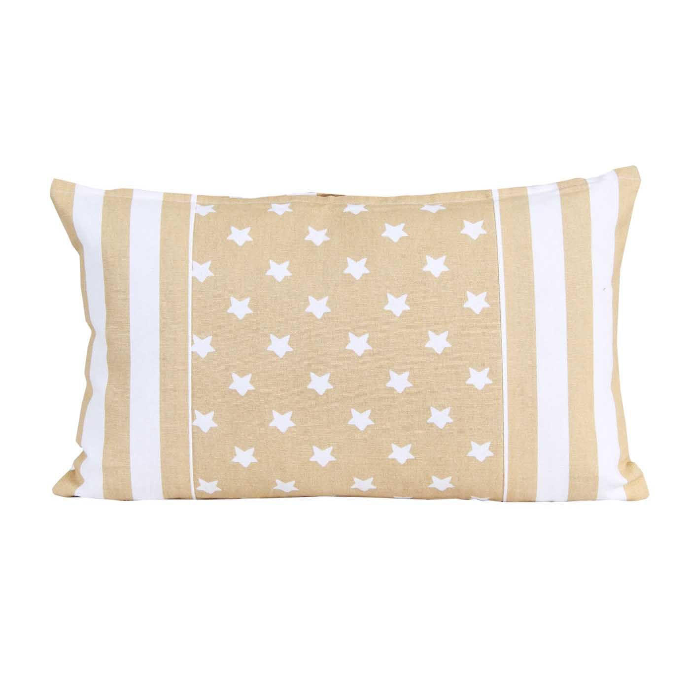 PATCHWORK-KISSENHÜLLE Sterne 30/50 cm - Beige, Textil (30/50cm) - Homescapes