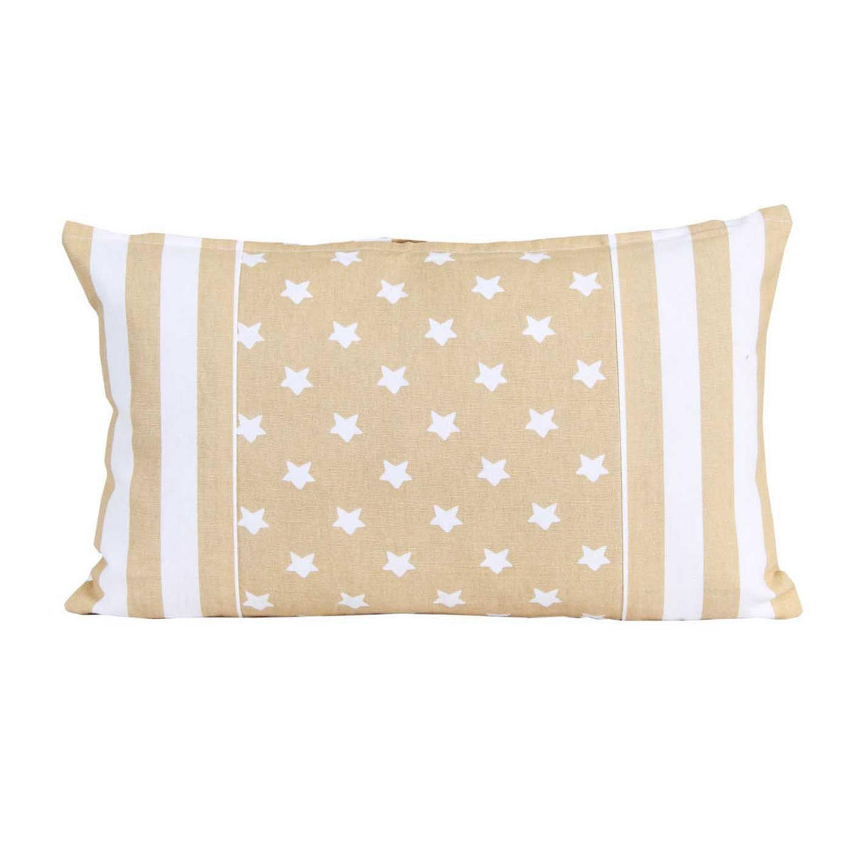 PATCHWORK-KISSENHÜLLE Sterne 30/50 cm - Beige, Textil (30/50cm) - Homescapes