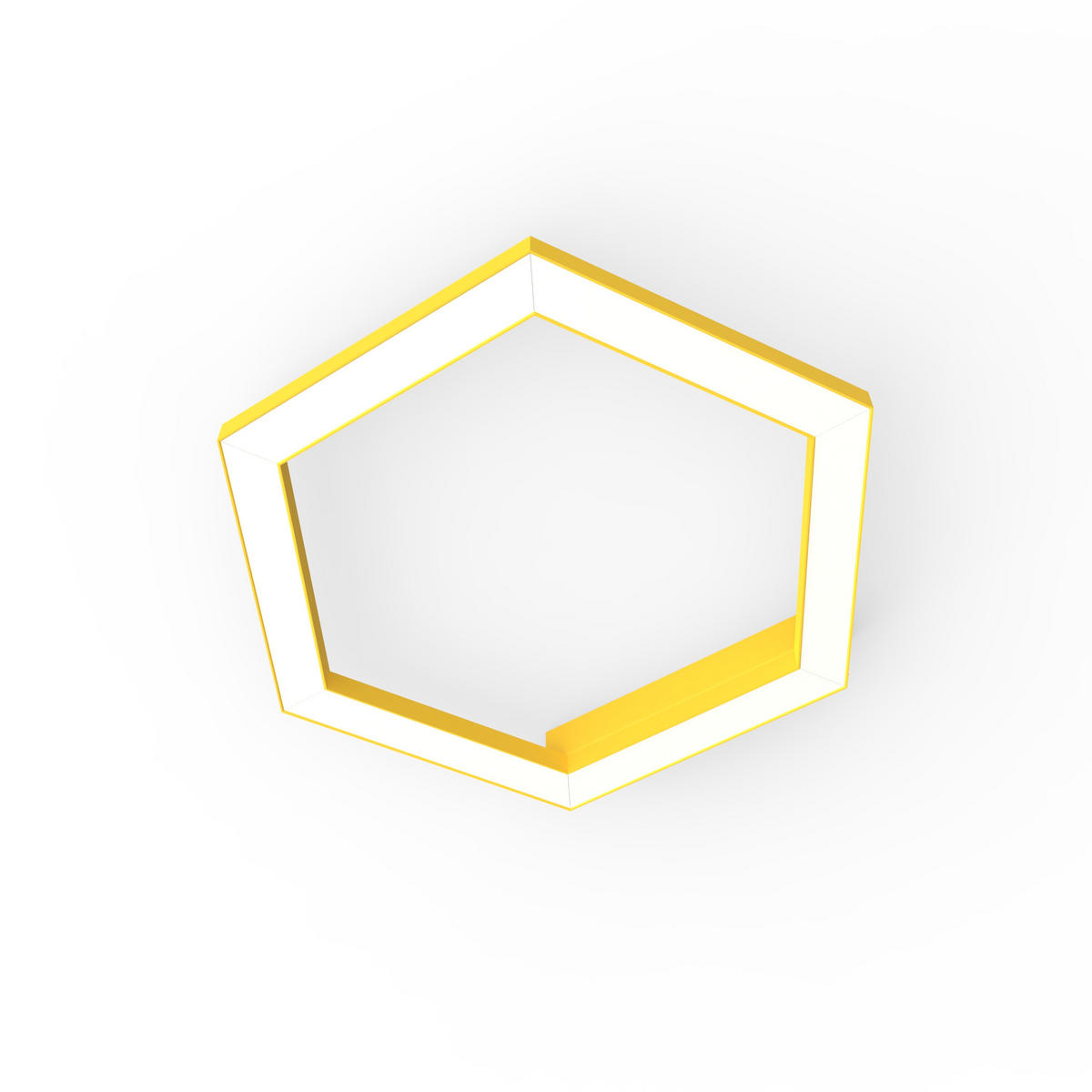 LED-DECKENLEUCHTE - Gelb, Metall (1.6/3/40cm) - Lumicom