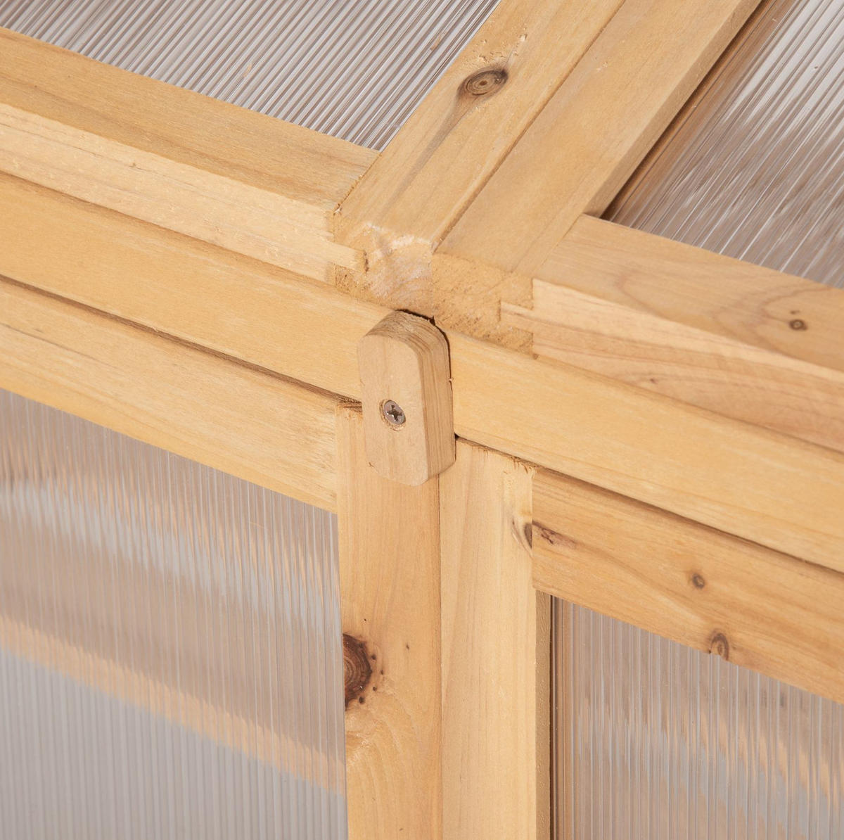 GEWÄCHSHAUS aus Holz 70x50x120 cm in Braun mit 3 Lattenregalen - Braun, Holz (50/120/70cm) - Modfu