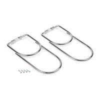 FLASCHENHALTER mit 2 Aussparungen für Möbel, verchromt, Stahl - Chromfarben, Metall (12.5/8/15cm) - EMUCA