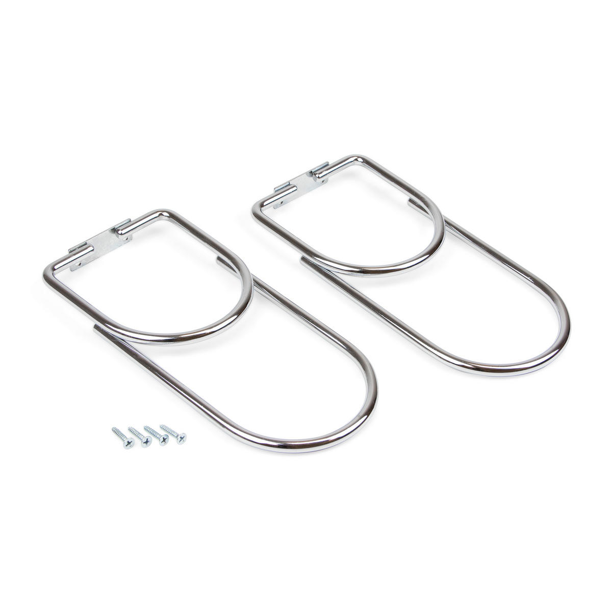 FLASCHENHALTER mit 2 Aussparungen für Möbel, verchromt, Stahl - Chromfarben, Metall (12.5/8/15cm) - EMUCA