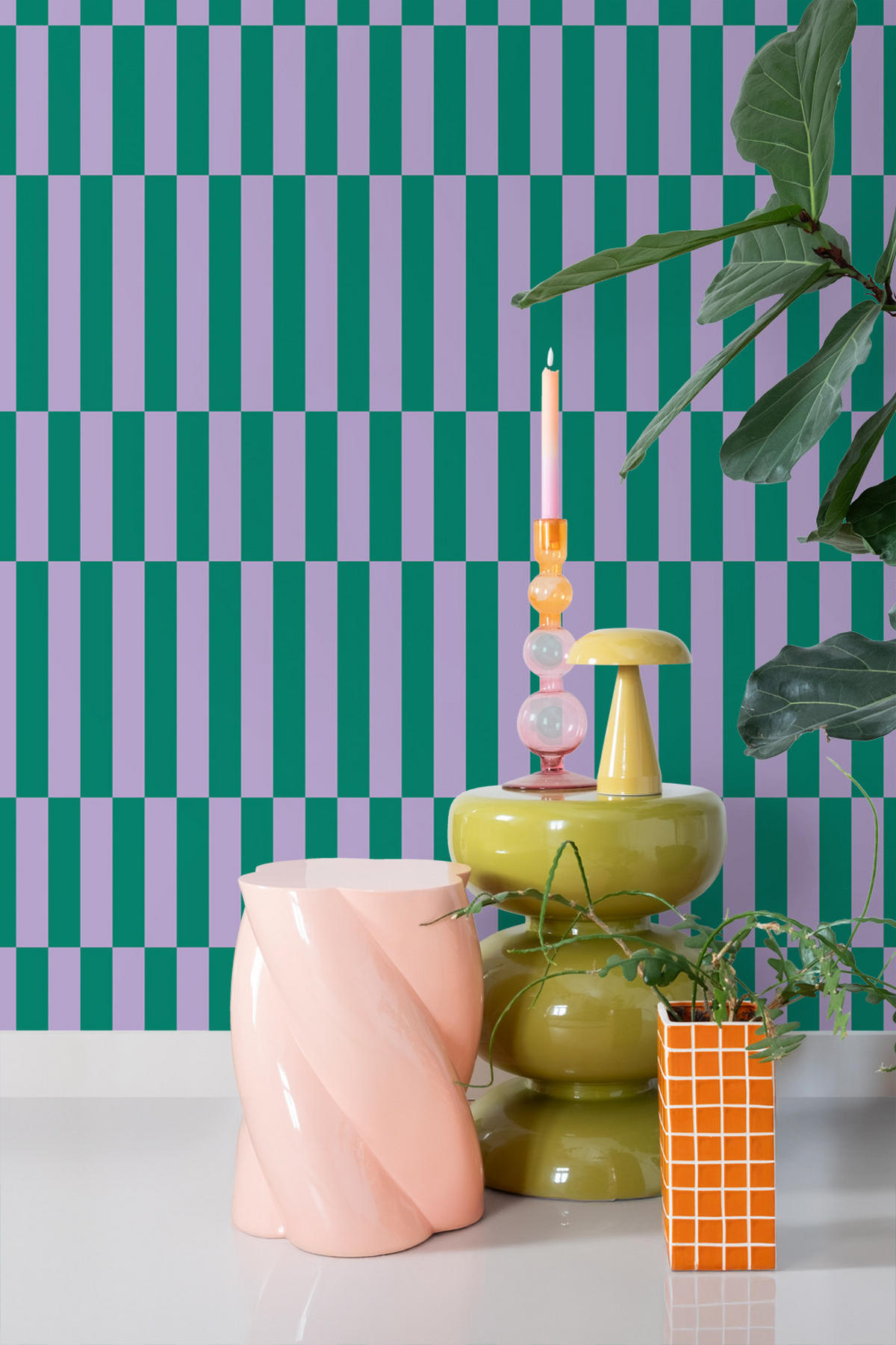 TAPETE Streifen 50 x 900 cm - Lila, Papier (50/900cm) - ESTAhome