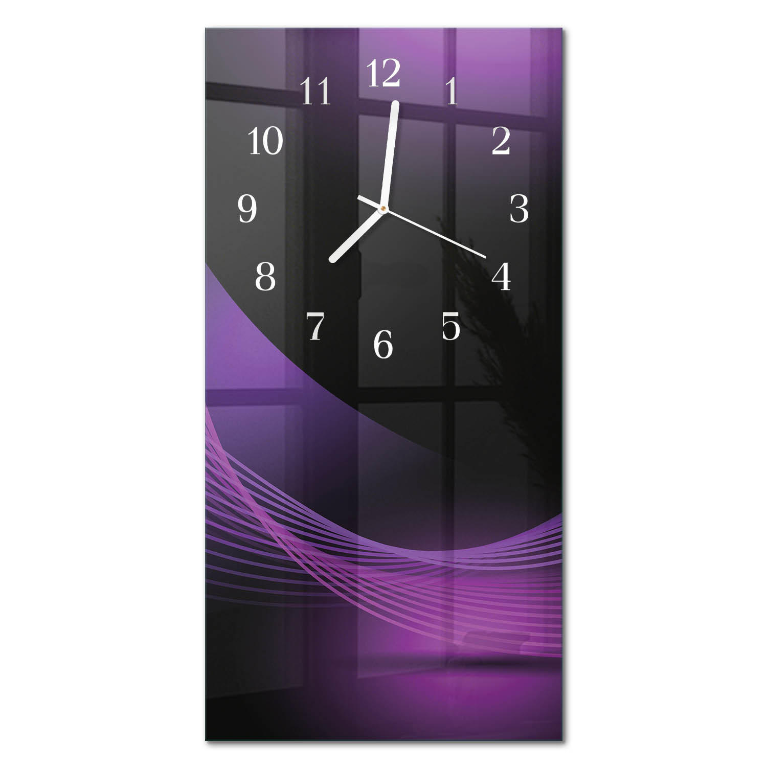 WANDUHR 30x60 cm - Erdbeere - Multicolor, Glas (30/60/0.4cm) - TULUP