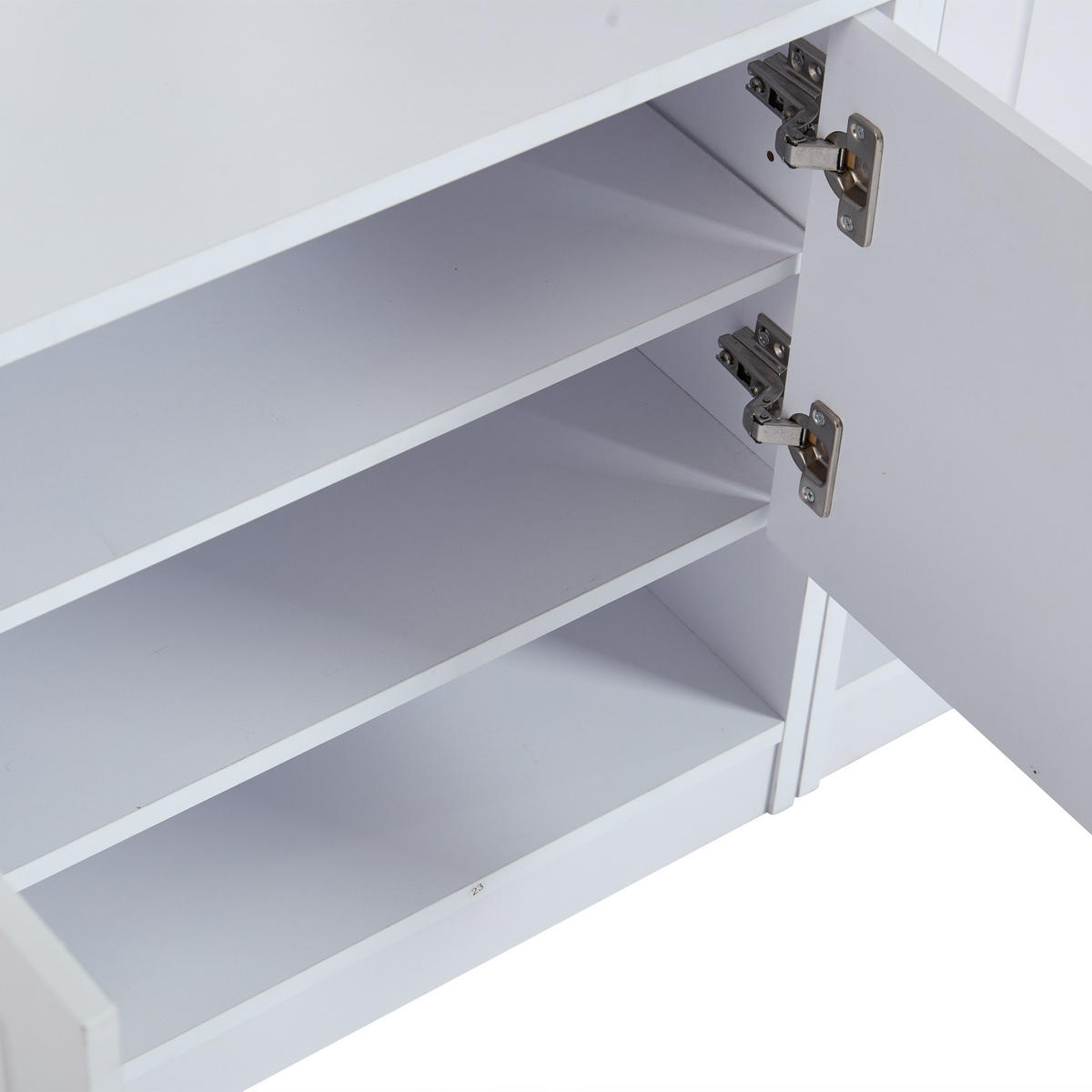 GARDEROBE Set Weiß Schuhschrank Paneel Flurmöbel Matt 180cm - Weiß, Holzwerkstoff (140.6/180/30.5cm) - FLIEKS