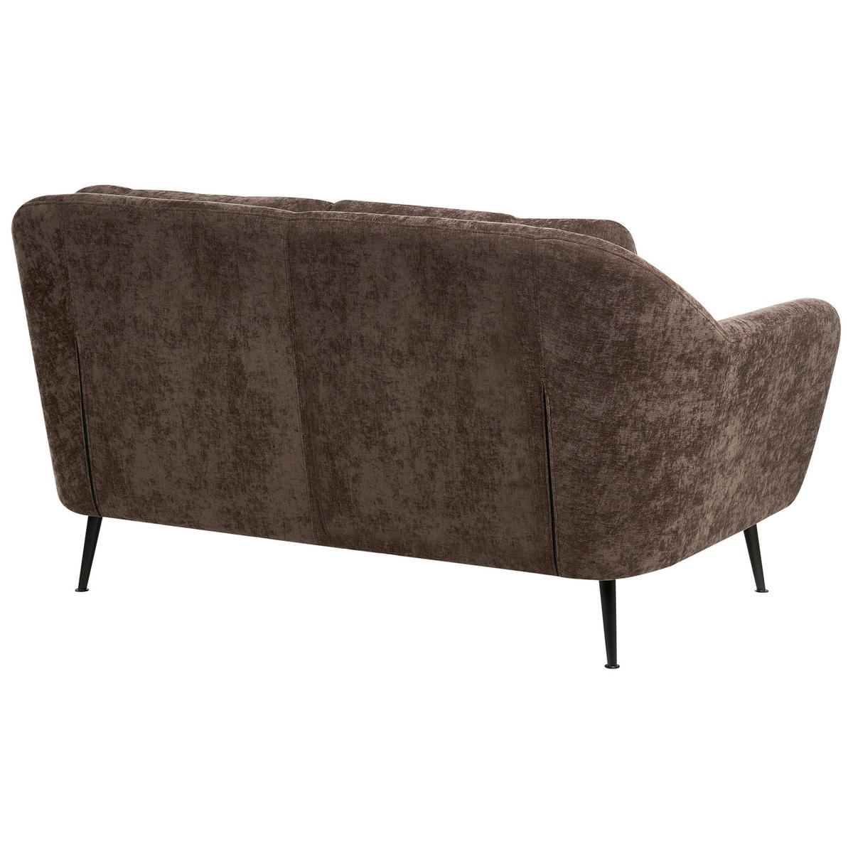 2-SITZER-SOFA Chenillegewebe Dunkelbraun Eiby - Dunkelbraun, Textil (130/80/90cm) - Beliani