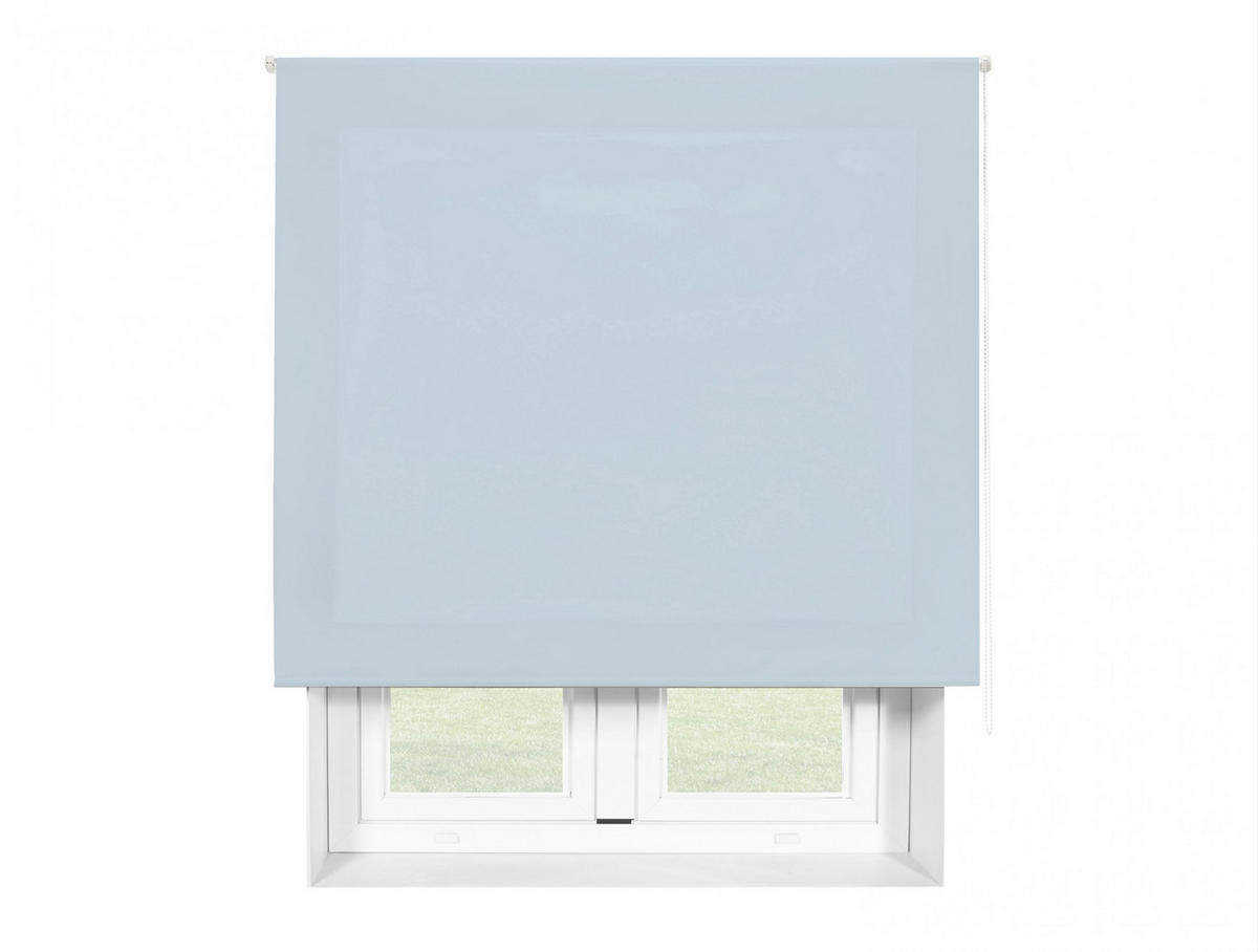 ROLLO Polyester Transluzent Hellblau 160x175 - Hellblau, Textil (160/175/1cm) - Purline