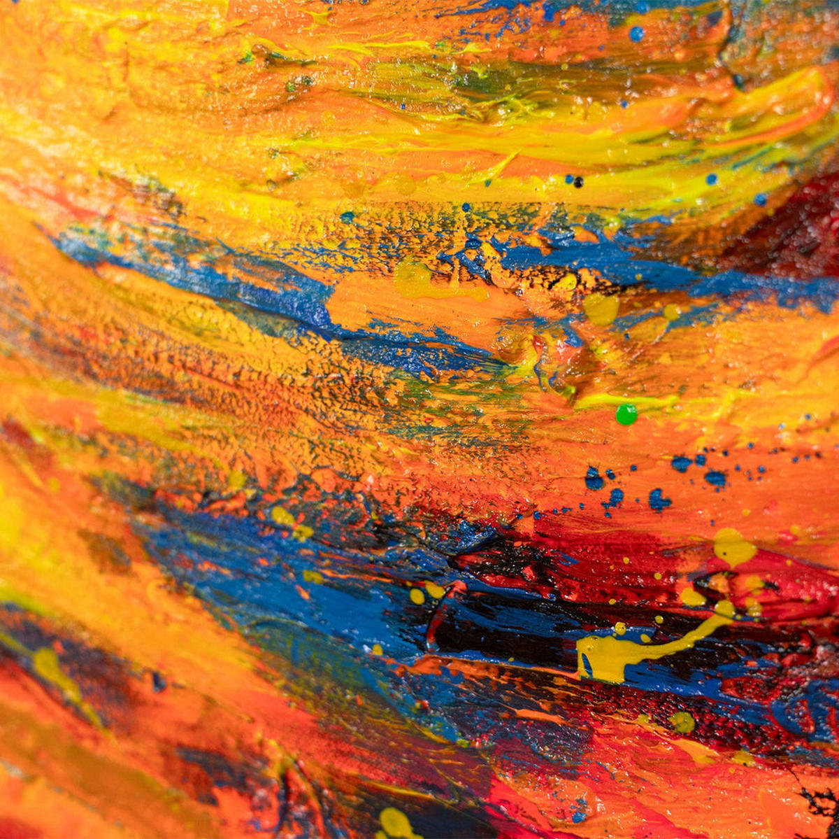 GEMÄLDE Atem des Laubs Schattenfugenrahmen Gelb 140x100 cm - Gelb, Holz (140/100cm) - YS-art gallery