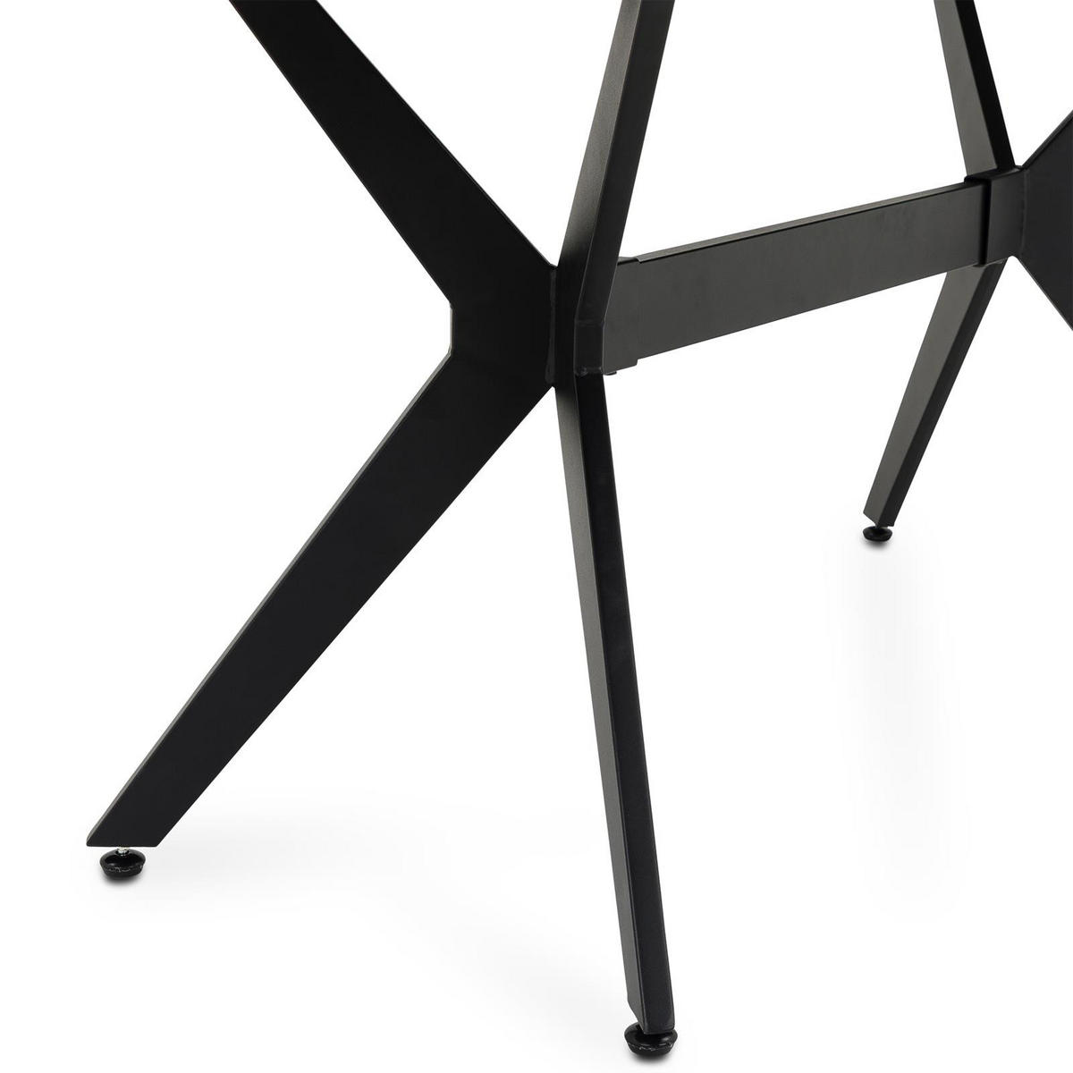ESSTISCH LEANA schwarz - Schwarz, Metall (90/160/76cm) - IDIMEX