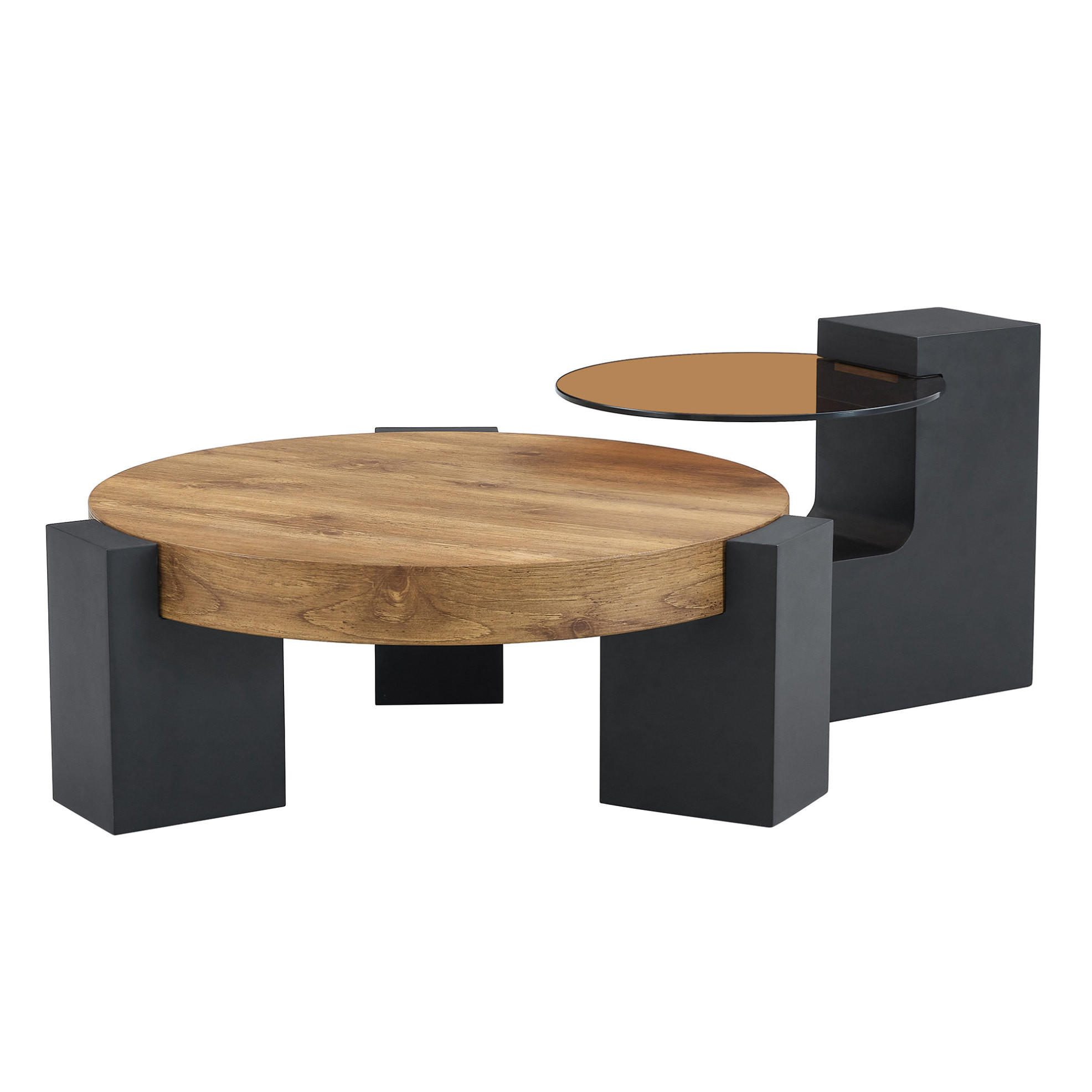 Meubliv Couchtisch Schwarz 61x39x61 cm