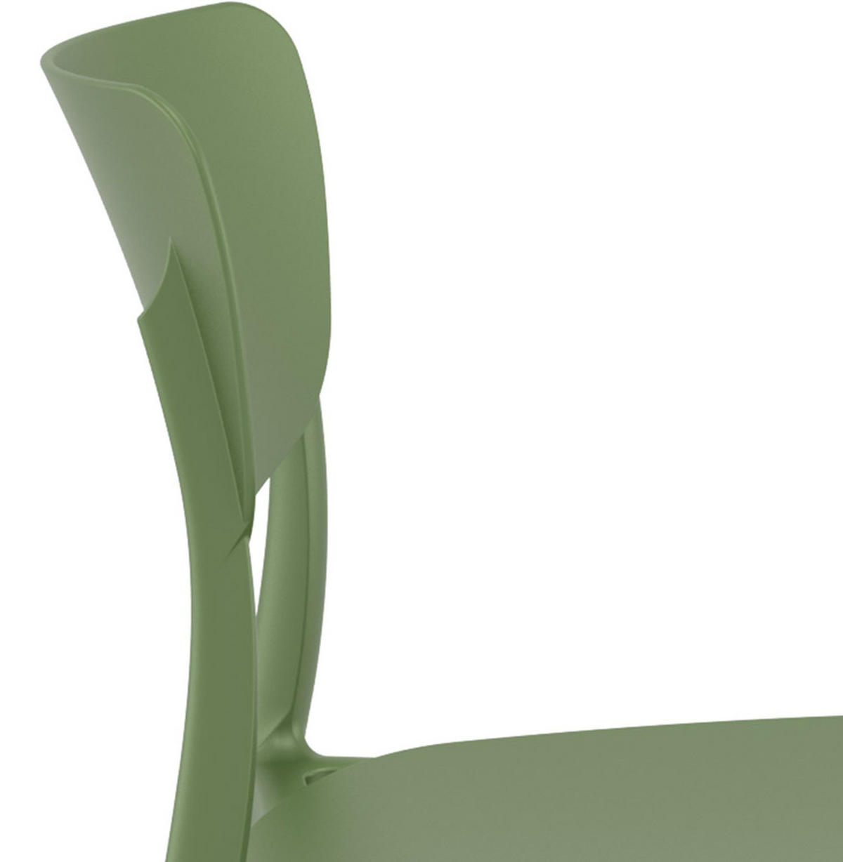 STUHL OMA grün - Olivgrün, Kunststoff (39/82/45cm) - Légia Home