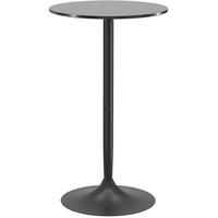 BAROVÝ stůl Ø60/102 cm, kompaktní MDF deska a stabilní ocelová podnož, Černá - černá, kompozitní dřevo (60/60/102cm) - Redom