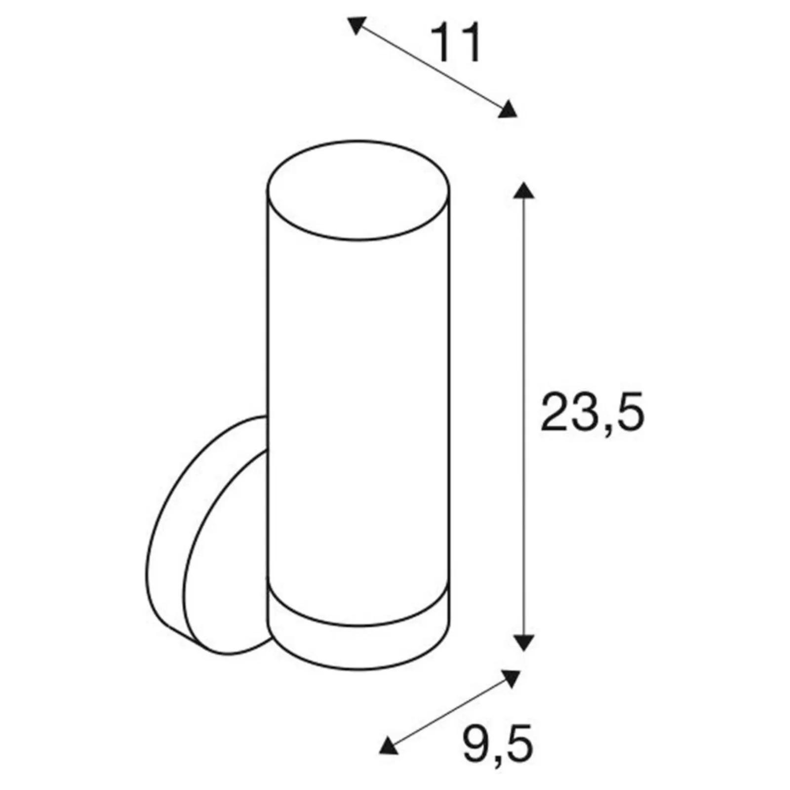 BADEZIMMER WANDLEUCHTE - Chromfarben, Metall (9.5/23.5/11cm) - SLV