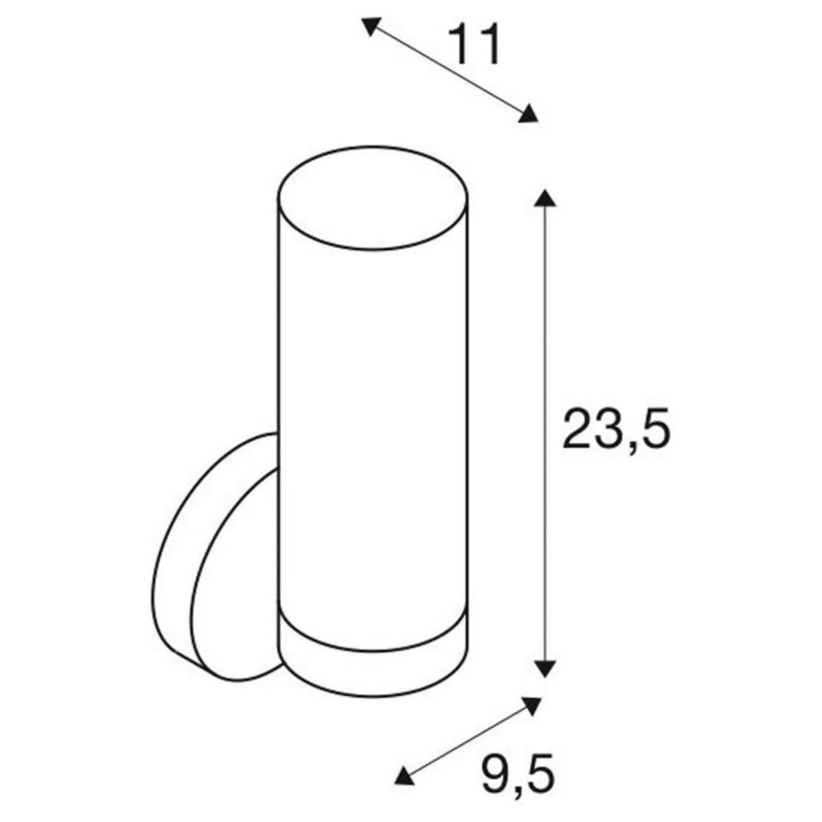 BADEZIMMER WANDLEUCHTE - Chromfarben, Metall (9.5/23.5/11cm) - SLV
