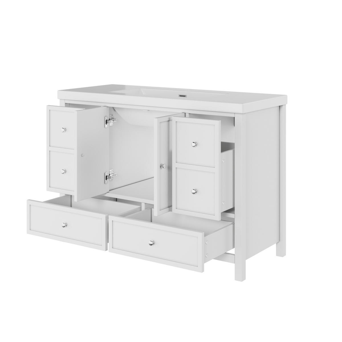 WASCHTISCH Weiß 120/50/86.5 cm - Weiß, Holz (120/86.5/50cm) - PANGIVO