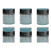 DUFTKERZE ZART - Blau - XL - 95 Std. - 6er set - Blau, Paraffin (10/15cm) - J-Line