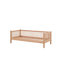 TAGESBETT Kelci 90x200 in Sprossenoptik Buche Massivholz natur - Buchefarben, Holz (90/200cm) - 58aufmkessel