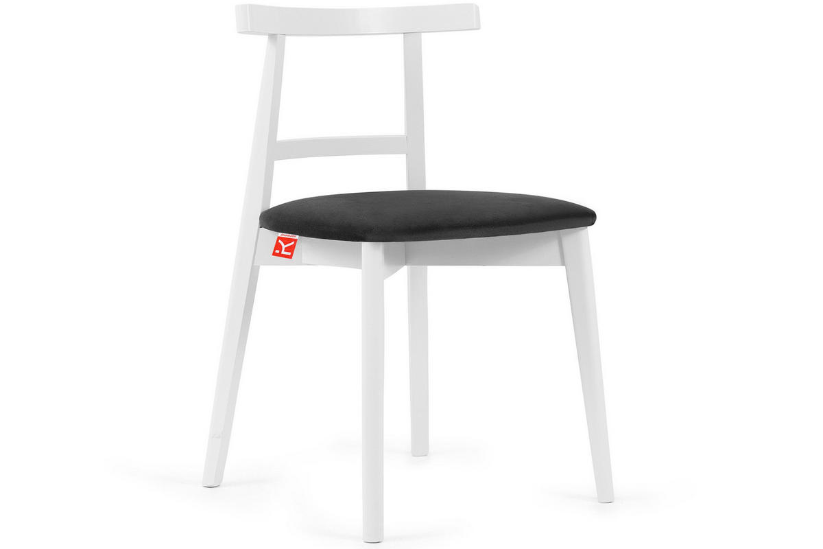 ESSTISCHSTÜHLE LILIO 2 St Vintage, Graphit / weiß - Dunkelgrau/Weiß, Holz/Textil (47/76/45cm) - KONSIMO®