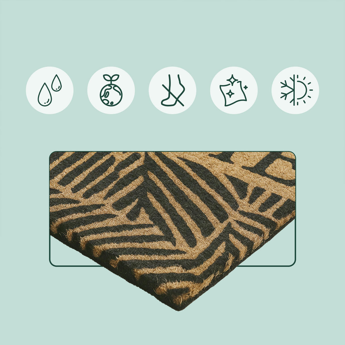 FUSSMATTE - Multicolor, Kunststoff/Textil (60/40cm) - Relaxdays