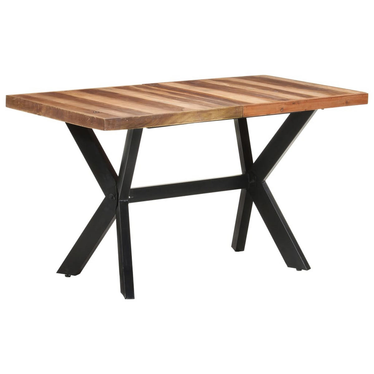 ESSTISCH 140/70/75 Cm Massivholz Honigfarben - Braun, Holz (140/70/75cm) - vidaXL