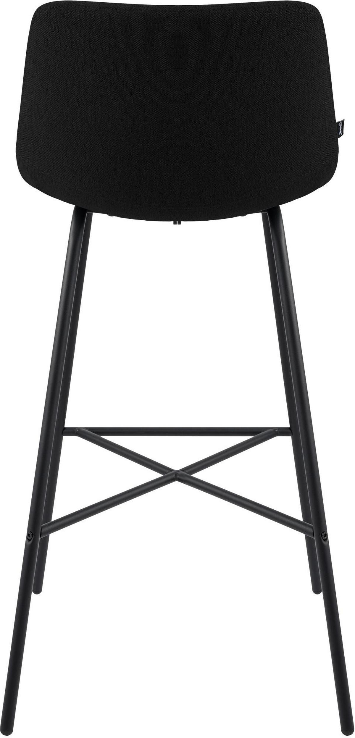 BARHOCKER Gekel Stoff Schwarz - Schwarz, Textil (44/98/49cm) - DELUKE