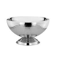 CHAMPAGNER-/FLASCHENKÜHLER Hammerschlag-Optik (H) 24,5 x (Ø) 43 cm - Silberfarben, Paraffin (43/24.5cm) - Hermann Bauer jun. Kollektion GmbH