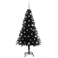 WEIHNACHTSBAUM 75/75/150 cm Schwarz PVC - Schwarz, Kunststoff (150cm) - vidaXL
