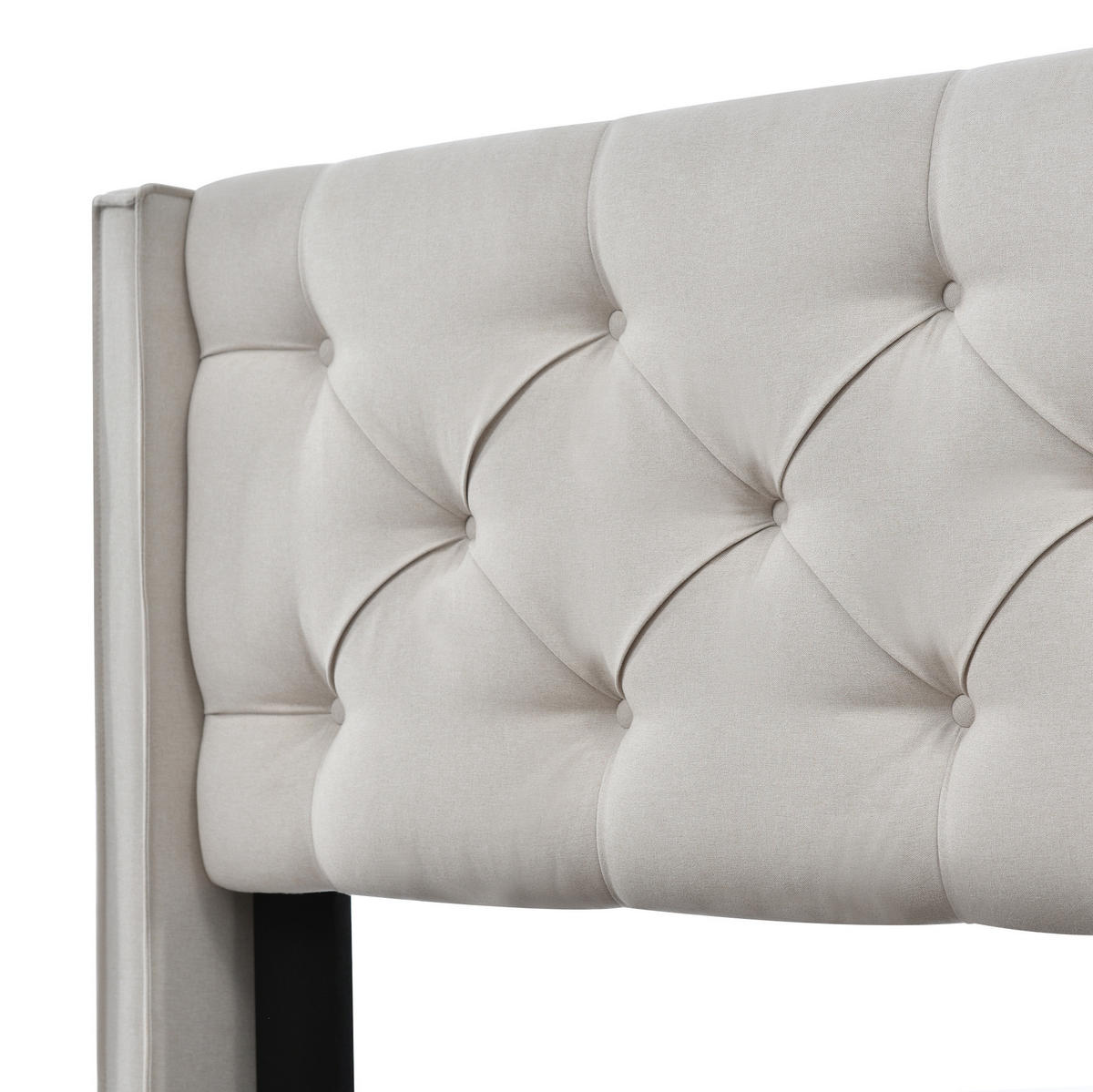 POLSTERBETT 90/200 cm Hellgrau aus Baumwolle mit Bettkasten - Hellgrau, Textil (90/200cm) - OKMYHOME