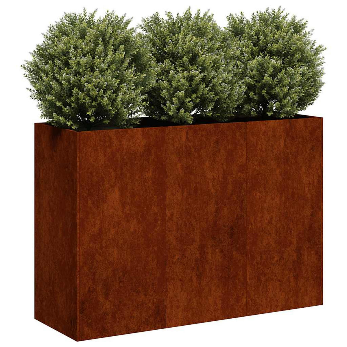GARTEN-PFLANZGEFÄSS Offener Bon 120/40/80 cm Braun Legierter Stahl - Braun, Metall (40/80/120cm) - vidaXL