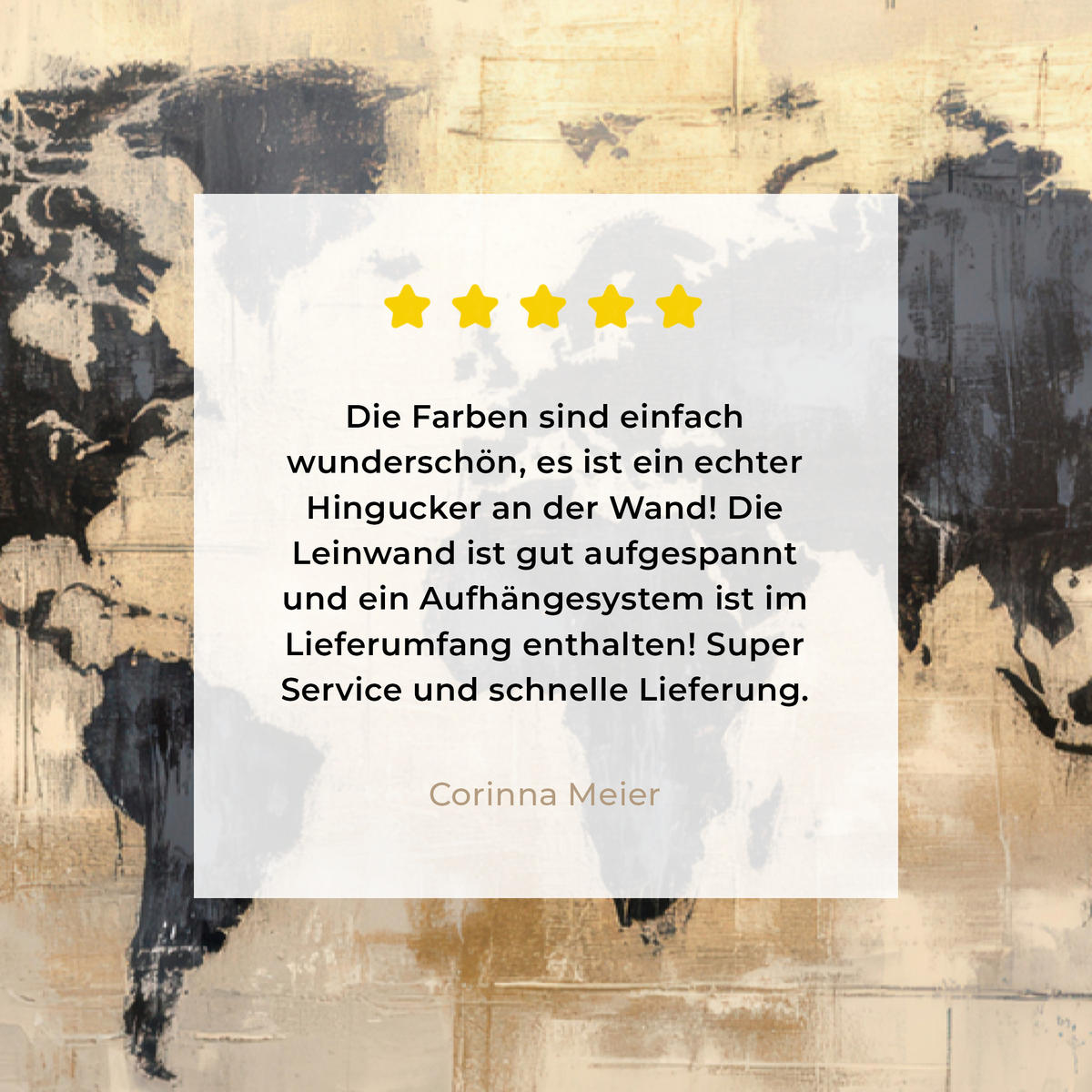 LEINWANDBILD Weltkarte - Gold - Schwarz - Abstrakt 90x140 cm - Kupferfarben, Textil (90/140cm) - MuchoWow